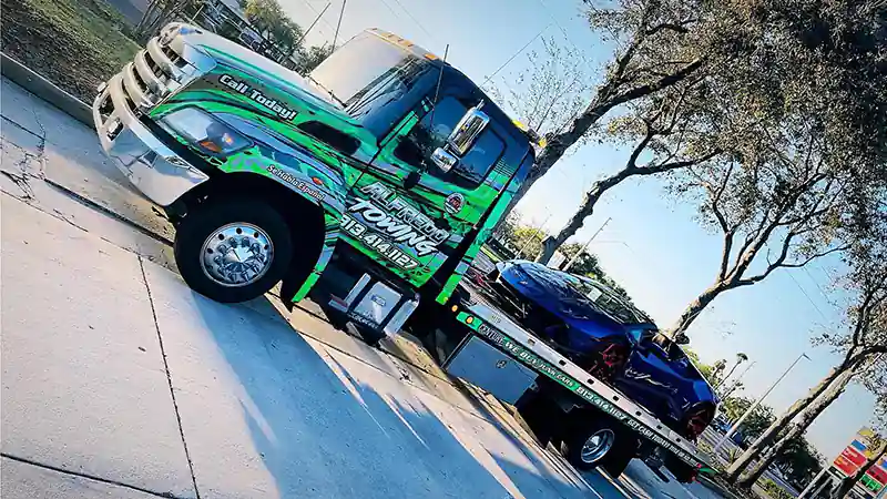 flatbed ready for a lamborghini